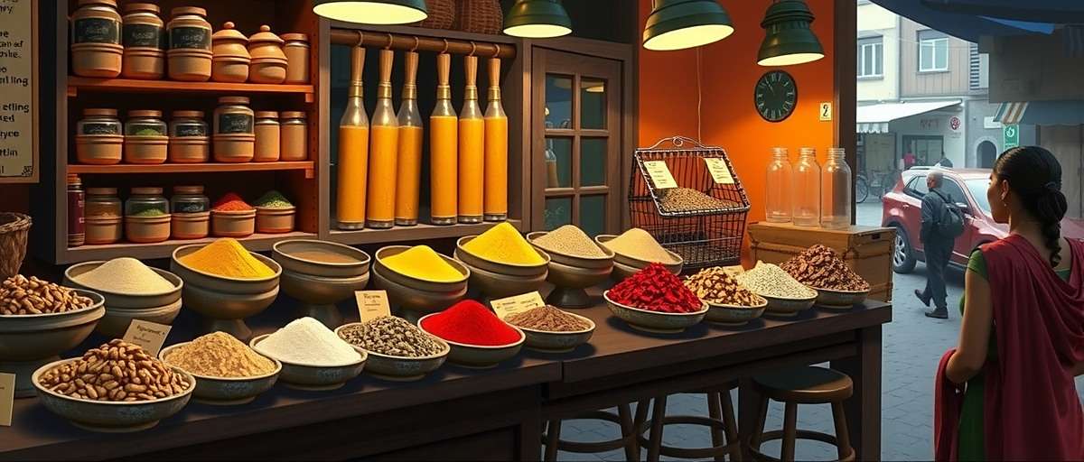 Cumin Magic Market Gameplay Cumin Magic gameplay screenshot showing a player trading spices at a traditional Indian market stall